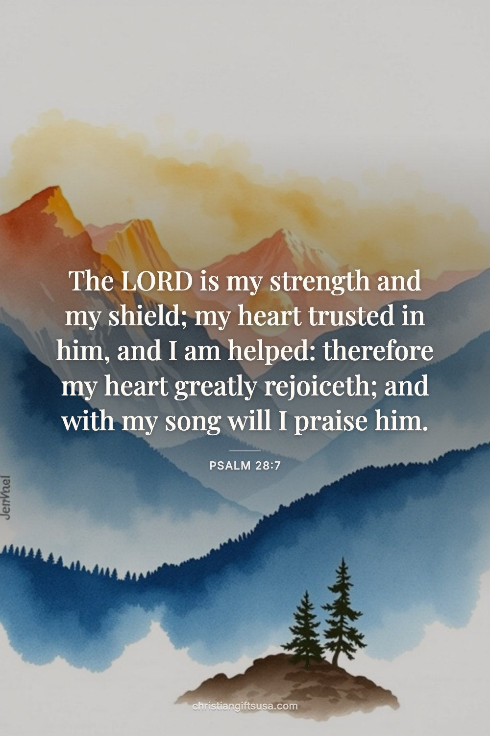 Psalm 28:7 wallpaper